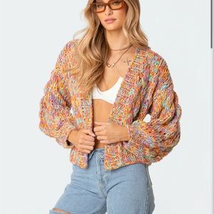 Edikted Chunky Rainbow Sweater